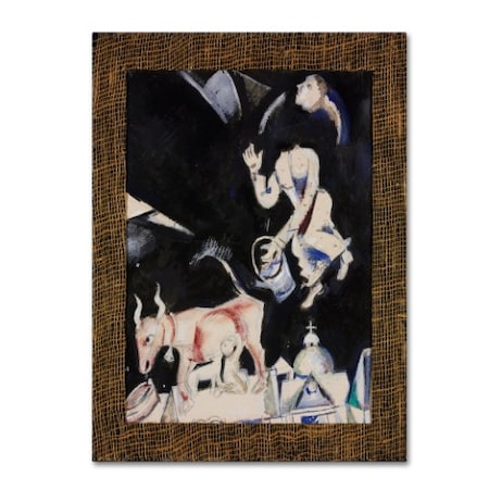 Trademark Fine Art Marc Chagall 'Donkey On The Roof' Canvas
